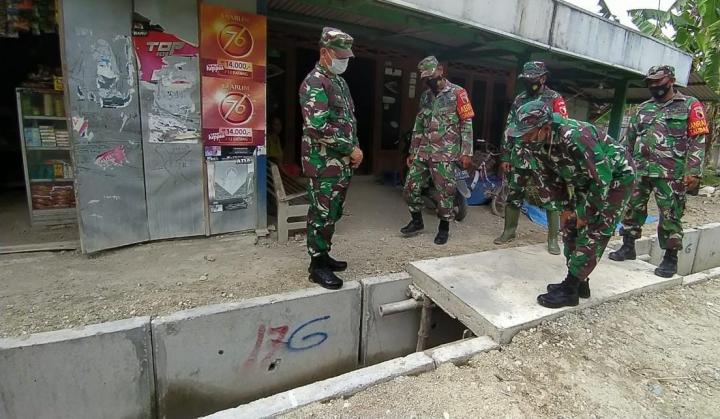 Danrem 082 CPYJ, Pembangunan Drainase TMMD Bojonegoro Sesuai Teknik